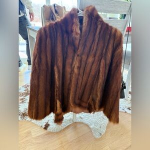 Muskrat fur stole from 1950s
